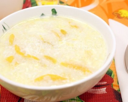 Рисовая каша с персиком